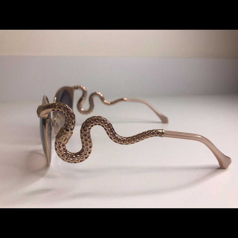 Cavalli Menkalina Snake Gold Sunglasses Cat Eyes